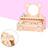Kids Vanity Set with Storage Drawer Little Girls' Makeup Table with Mirror Toddler Pretend Play Vanity Desk with 8 Makeup Accessories Princess Vanity for 3+ Years Old Kids