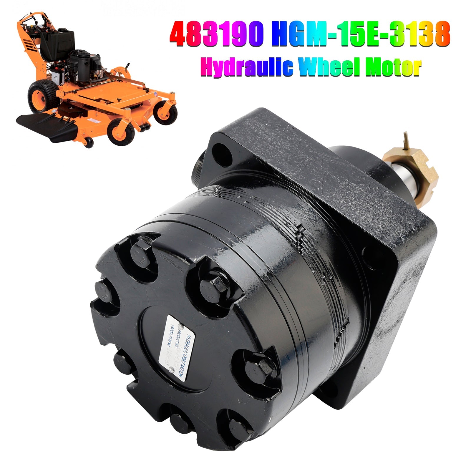 Hydraulic Wheel Motor, Replaces Scag 483190, Hydro Gear HGM-15E-3138, Ferris 5100407