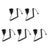 5Pcs KMC-30 6Pin Car Mic Microphone For Kenwood TK768 TK868 TK760 TK808 Radio