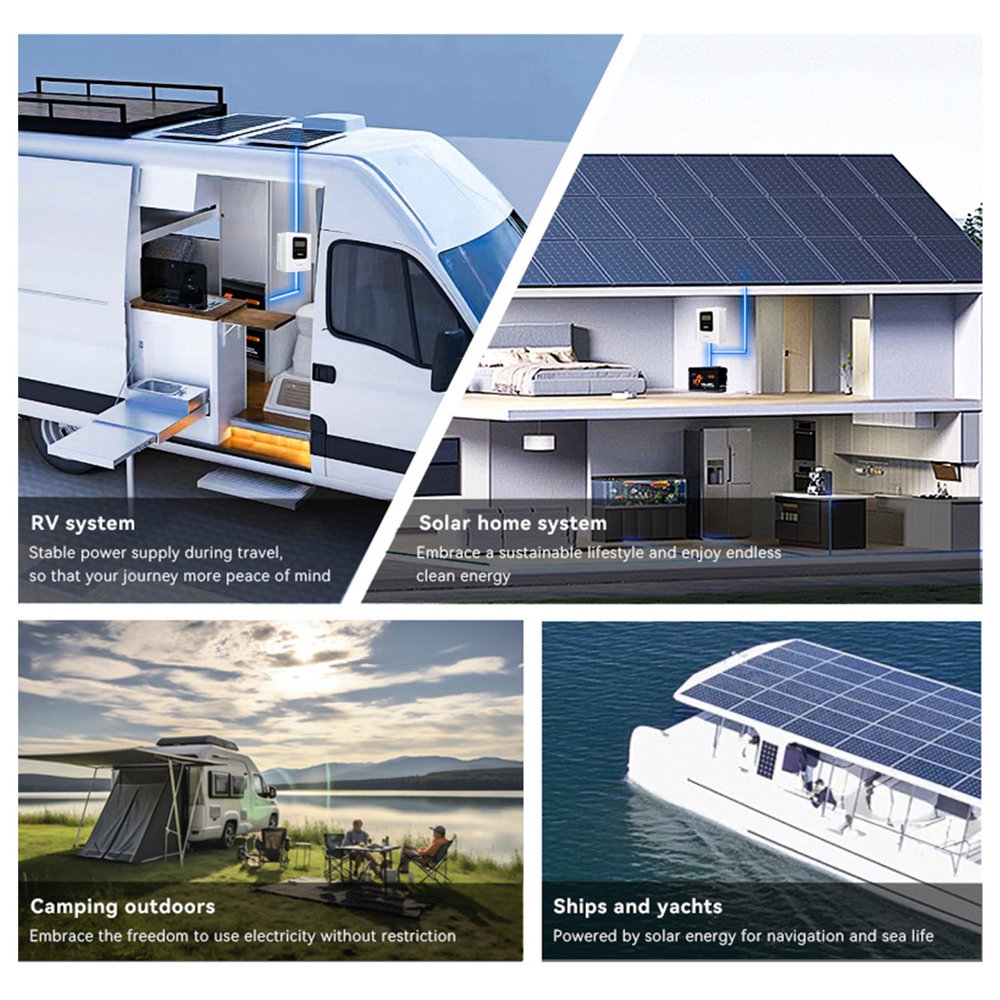 120A MPPT Solar Controller 12V-48V Photovoltaic RV Energy Storage Control System
