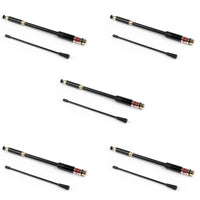 5Pcs AL-800 High Gain Dual Band Extendable Antenna SMA-Male For Icom Yaesu Radio