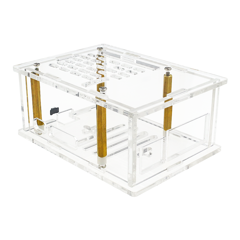 Raspberry Pi 5 PCI-E to M.2 Adapter Board Acrylic Box Adapter Case With Radiator