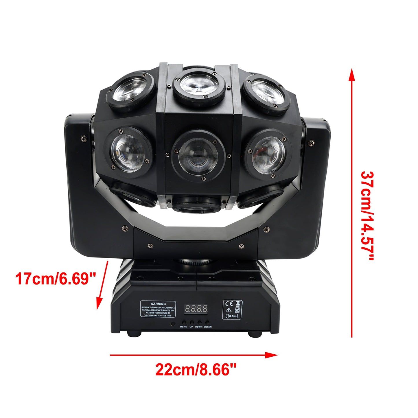 180W RGBW LED Moving Head Stage Light – 18 Beam Rotating DMX DJ Disco Party Effect