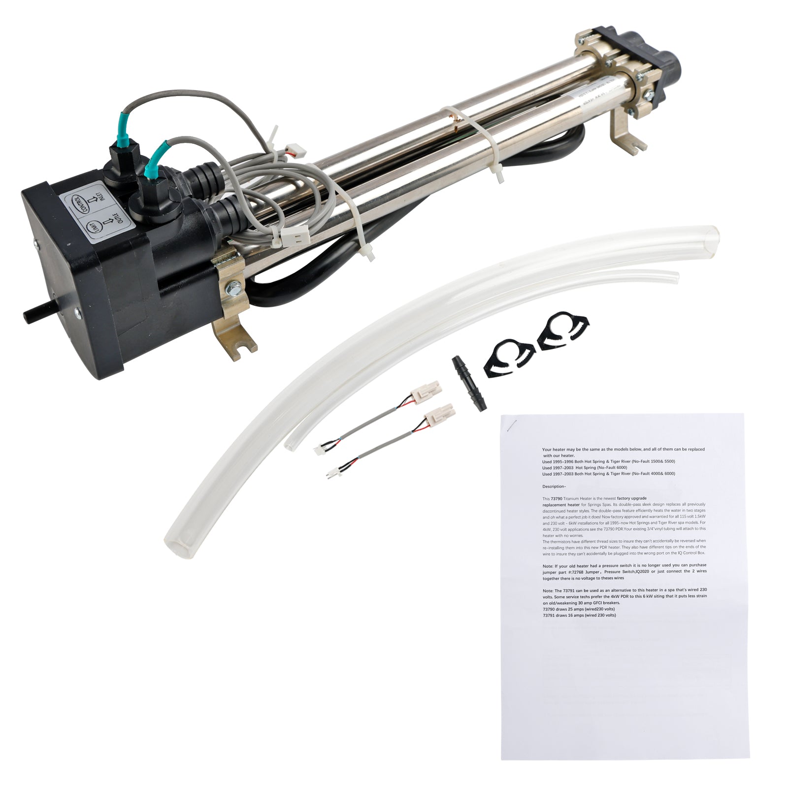 No-Fault 73791 Titanium Spa Heater 4kW for Watkins, Hot Spring Spas