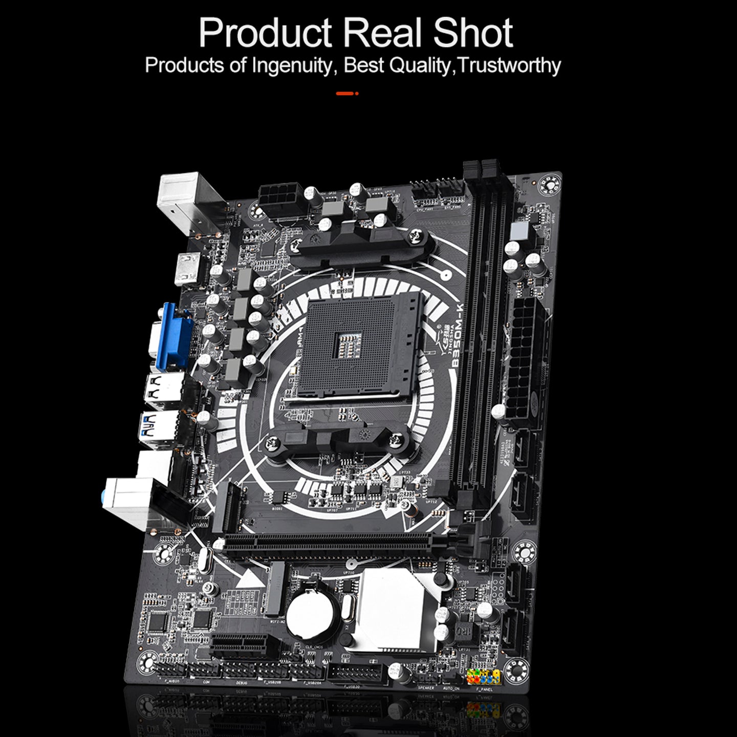 B350M-K Computer Motherboard AMD Socket AM4 CPU WIFI NVME Gigabit Network Card