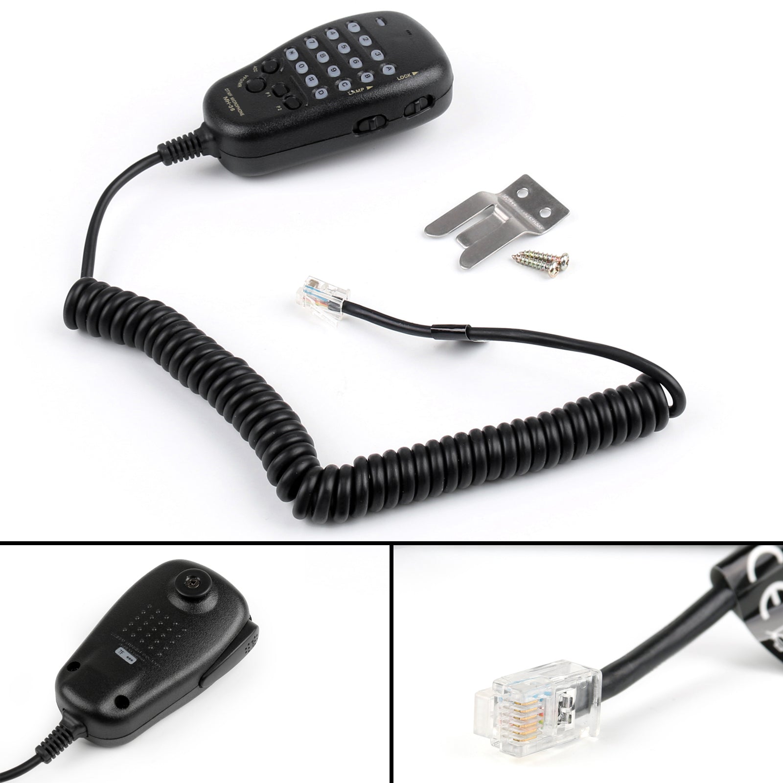 1Pcs DTMF MH-36 Microphone For Yaesu FT90R FT3000M FT8000R FT8100R Radio