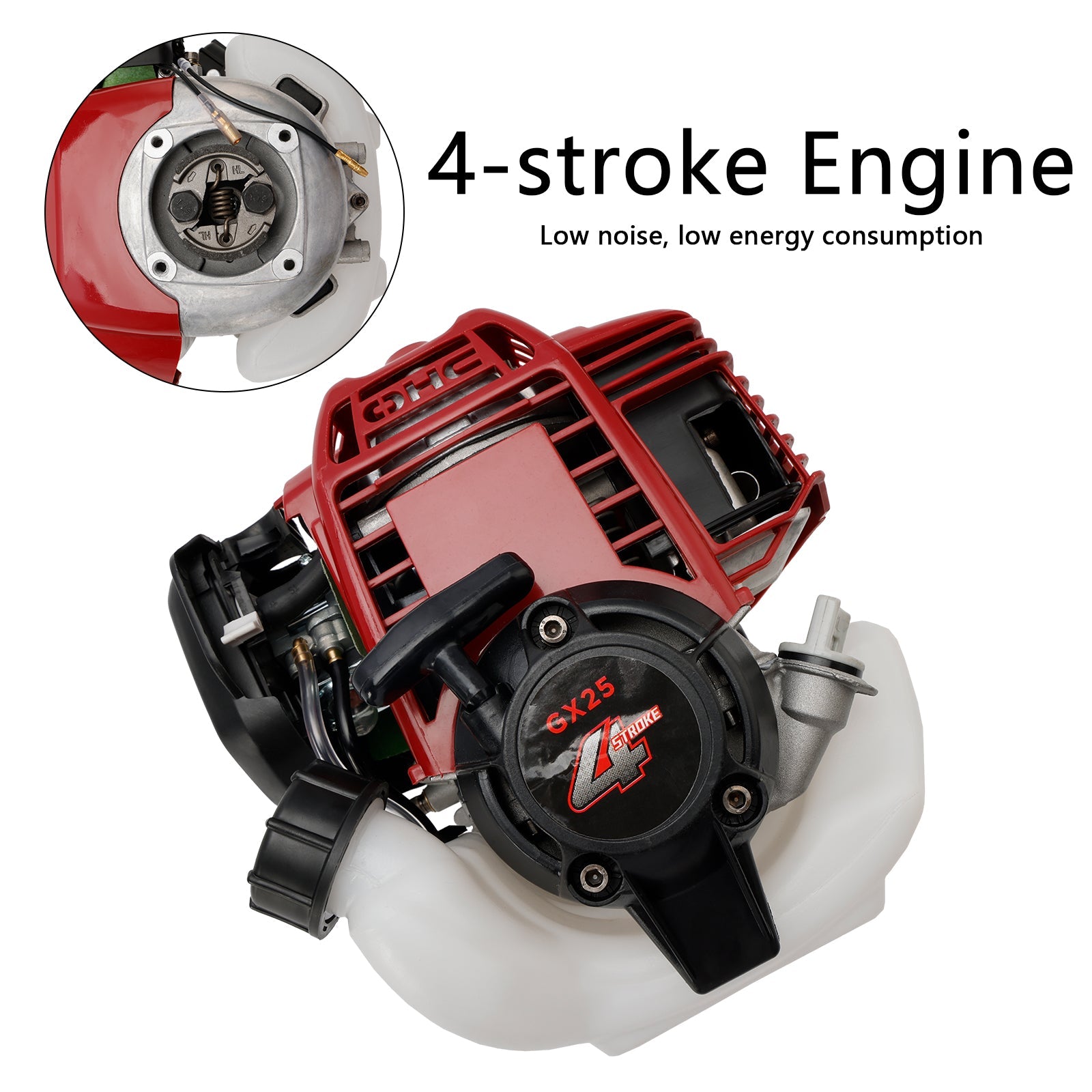 25cc 4-Stroke Gas Engine Replacement for Honda GX25, Fits Weed Eater, Brush Cutter & Trimmers