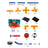 3In1 Scoring Basketball Stand Football Hockey Toy Gift Set For 3+ Years Kids