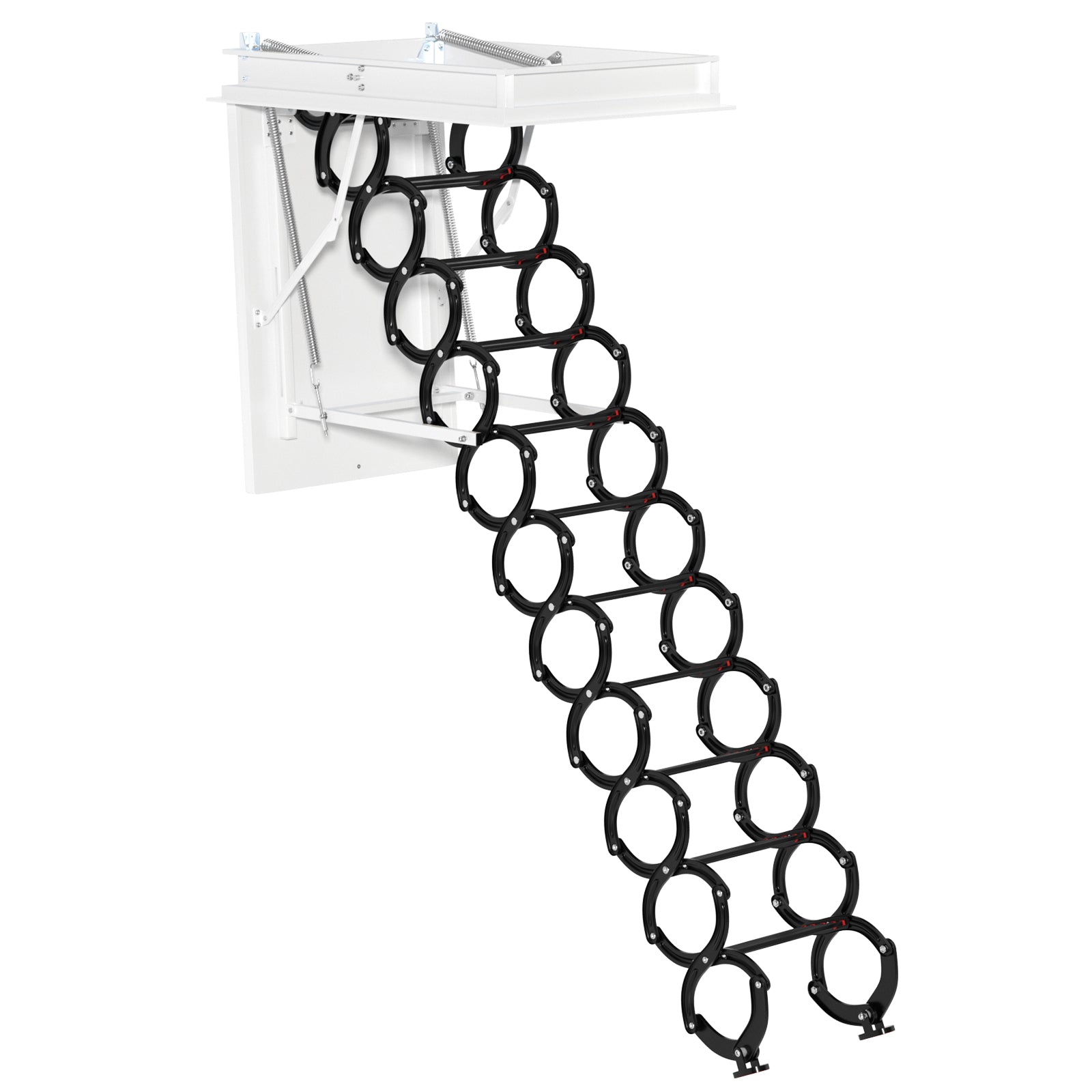 Upgraded 11-Step 3m Loft Attic Ladder – Folding Pulldown Ceiling Ladder 39.4×27.6 inch