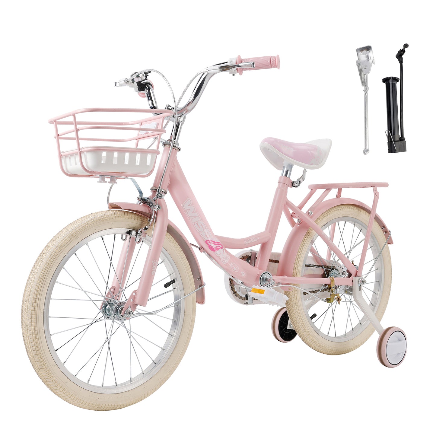 16"/18" Child Bicycle Girls Bike with auxiliary wheels & Rack & Basket
