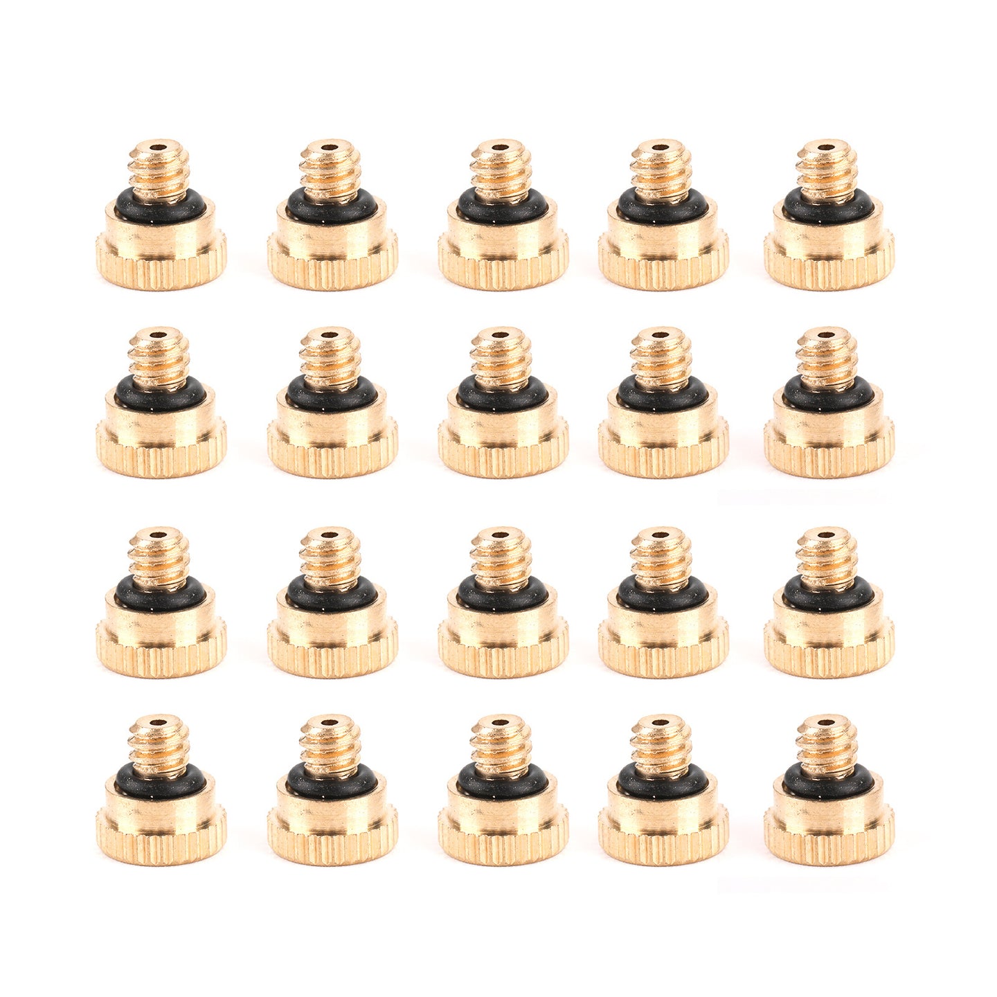 Areyourshop 20X Brass Misting Nozzles Water Mister Sprinkle For Cooling System 0.024" 10/24