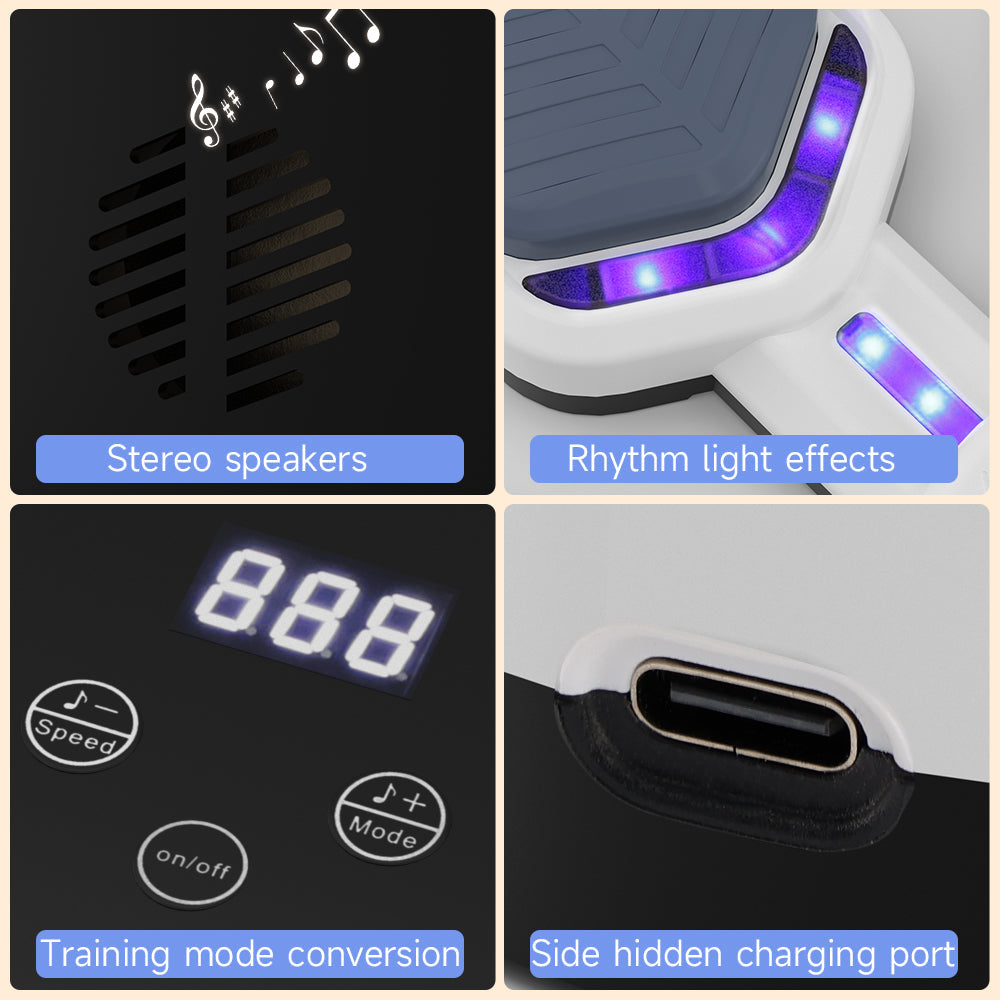 Music Boxing Machine Gym Office 9 Modes & 9 Speeds Boxing Workout Equipment Target for Home Boxing Wall Mount Machine for Adults Teens Smart Bluetooth Punching Trainer with Gloves (Copy)
