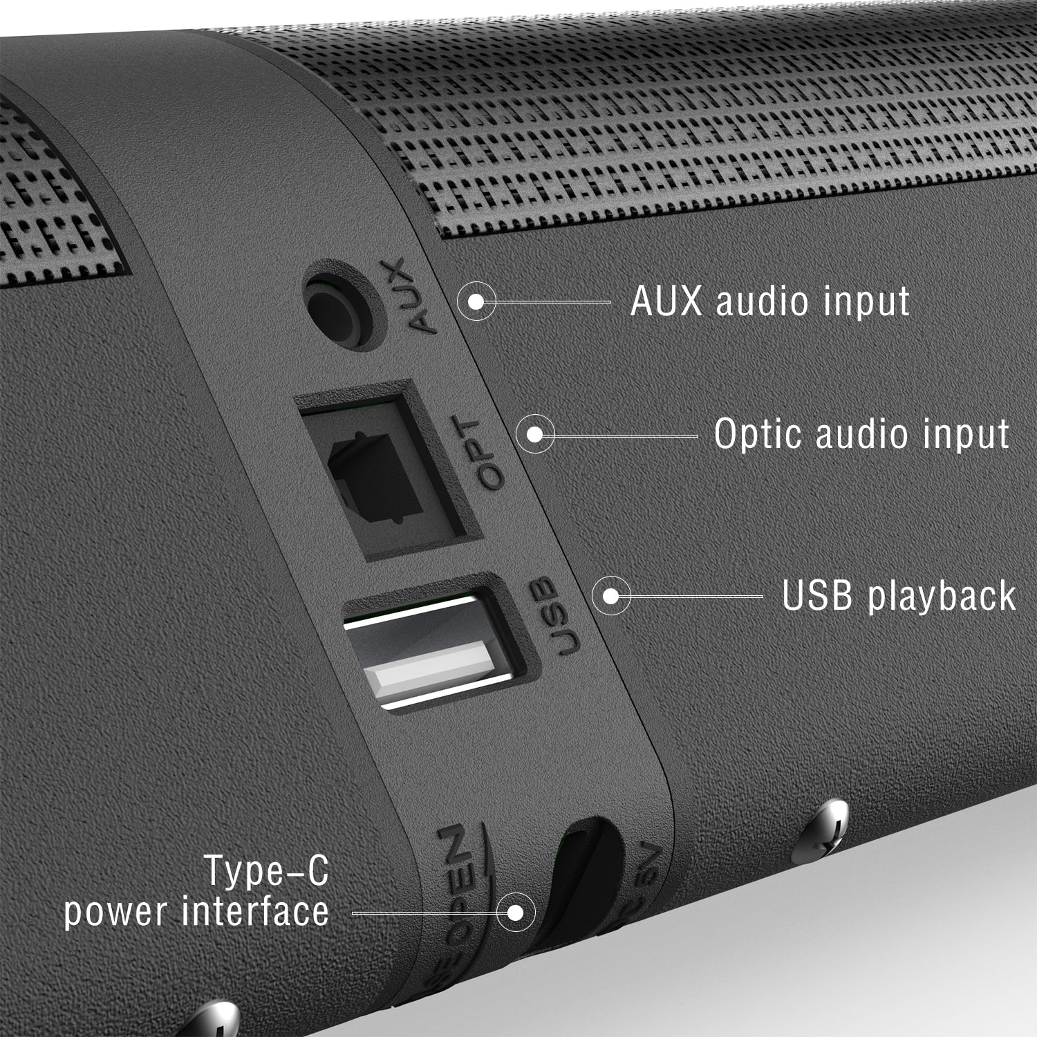 40cm Bluetooth Sound Bar System – Wireless Detachable Subwoofer & 2 Speaker Surround Audio