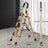 Ultra-Slim 4-Step Folding Ladder, Folds to 2.8", Lightweight Aluminum Step Stool with Safety Handle, 330lb Capacity