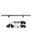 Rolling Library Sliding Ladder Hardware Kit with Brake 3.3FT Round Tube