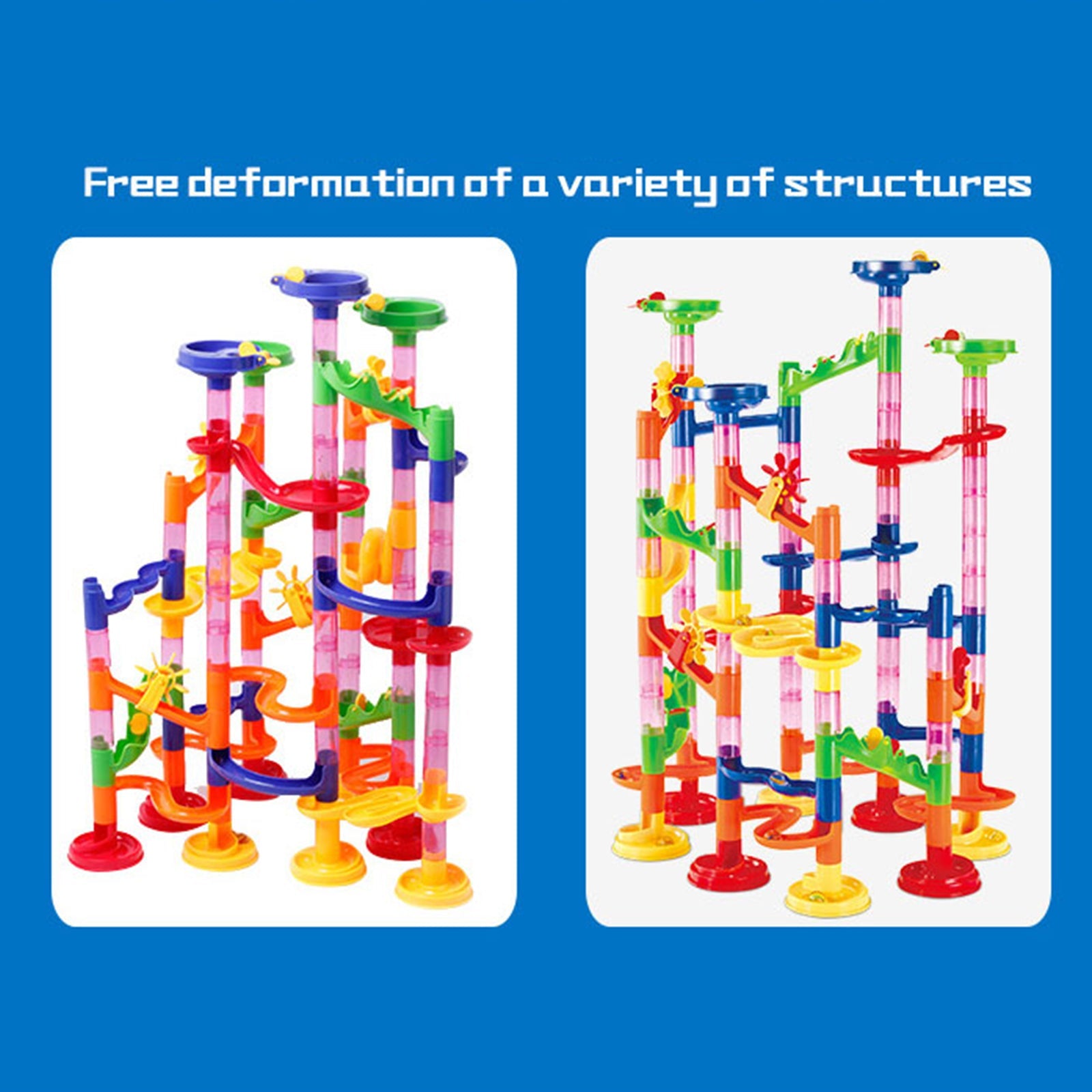 105pcs Kids Marble Run Race Set Railway Building Blocks Construction Track Toy