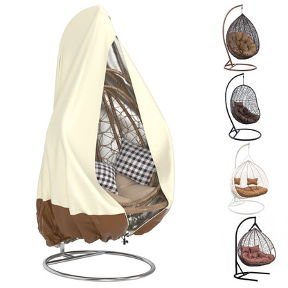 Patio Egg Chair Cover For Hanging Outdoor Double Wicker Egg Swing Covers Waterproof 232X203cm