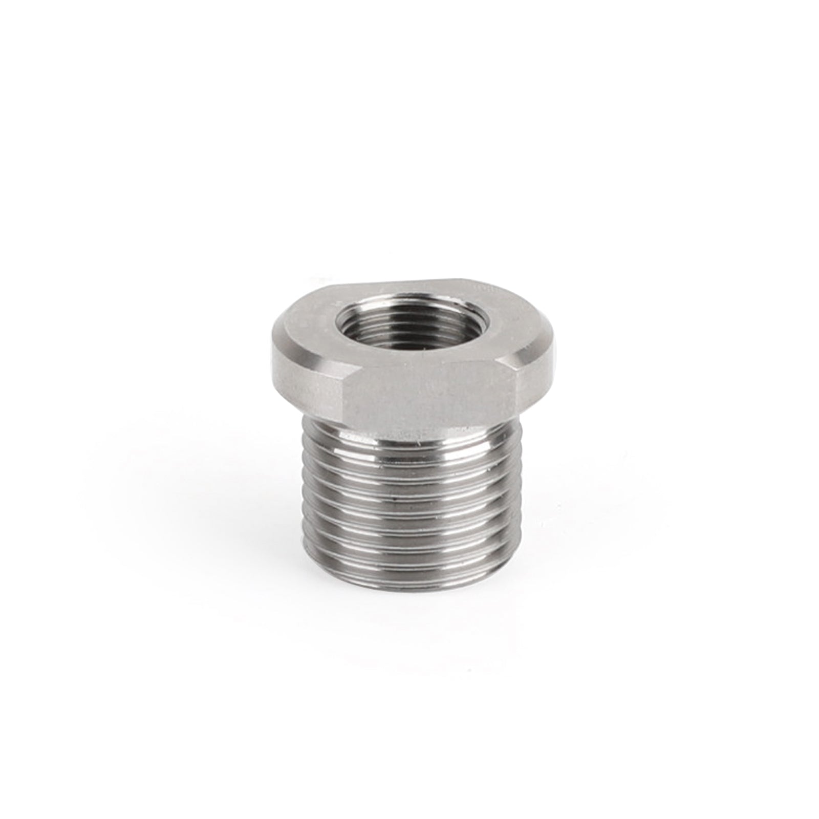 1/2-28 to 3/4-16 Threaded Oil Filter Adapter Stainless Steel