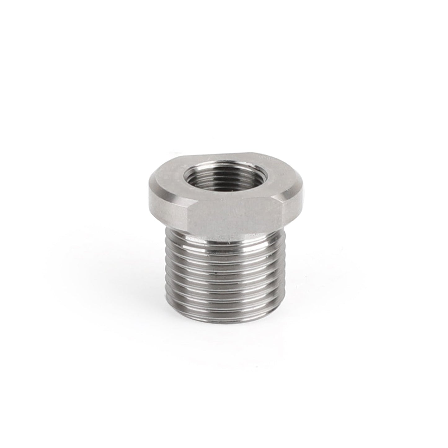 1/2-28 to 3/4-16 Threaded Oil Filter Adapter Stainless Steel