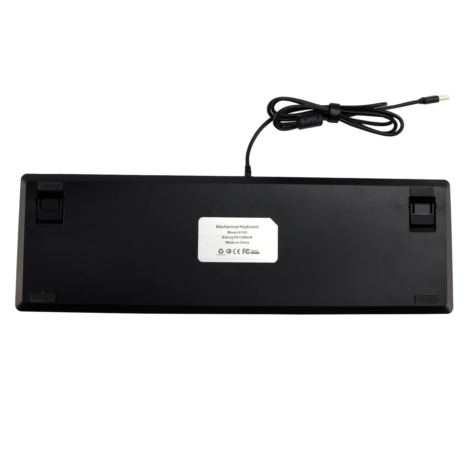104Key Wired Mechanical Linear Switch Gaming Keyboard With Blue Switch RGB Light