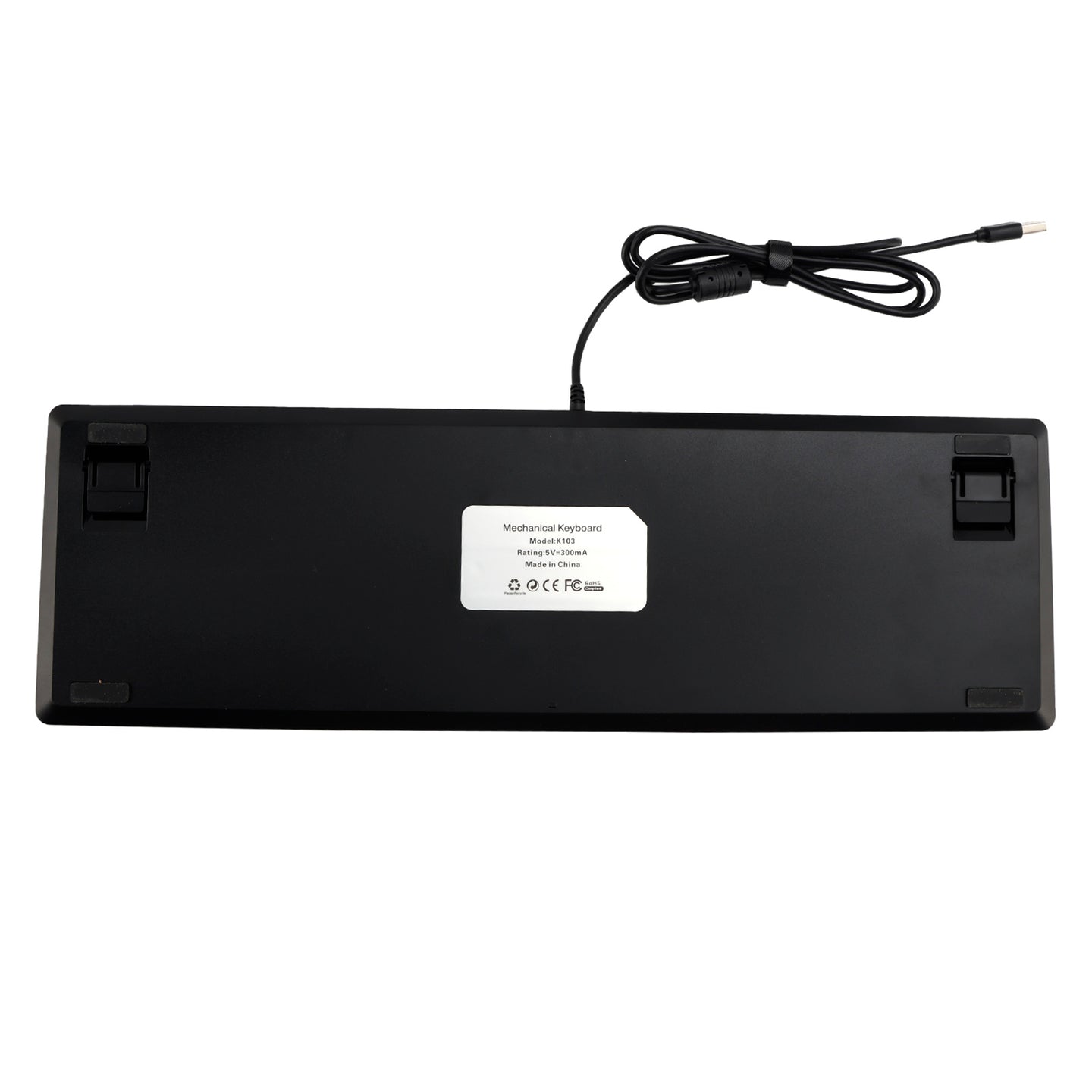 104Key Wired Mechanical Linear Switch Gaming Keyboard With Blue Switch RGB Light