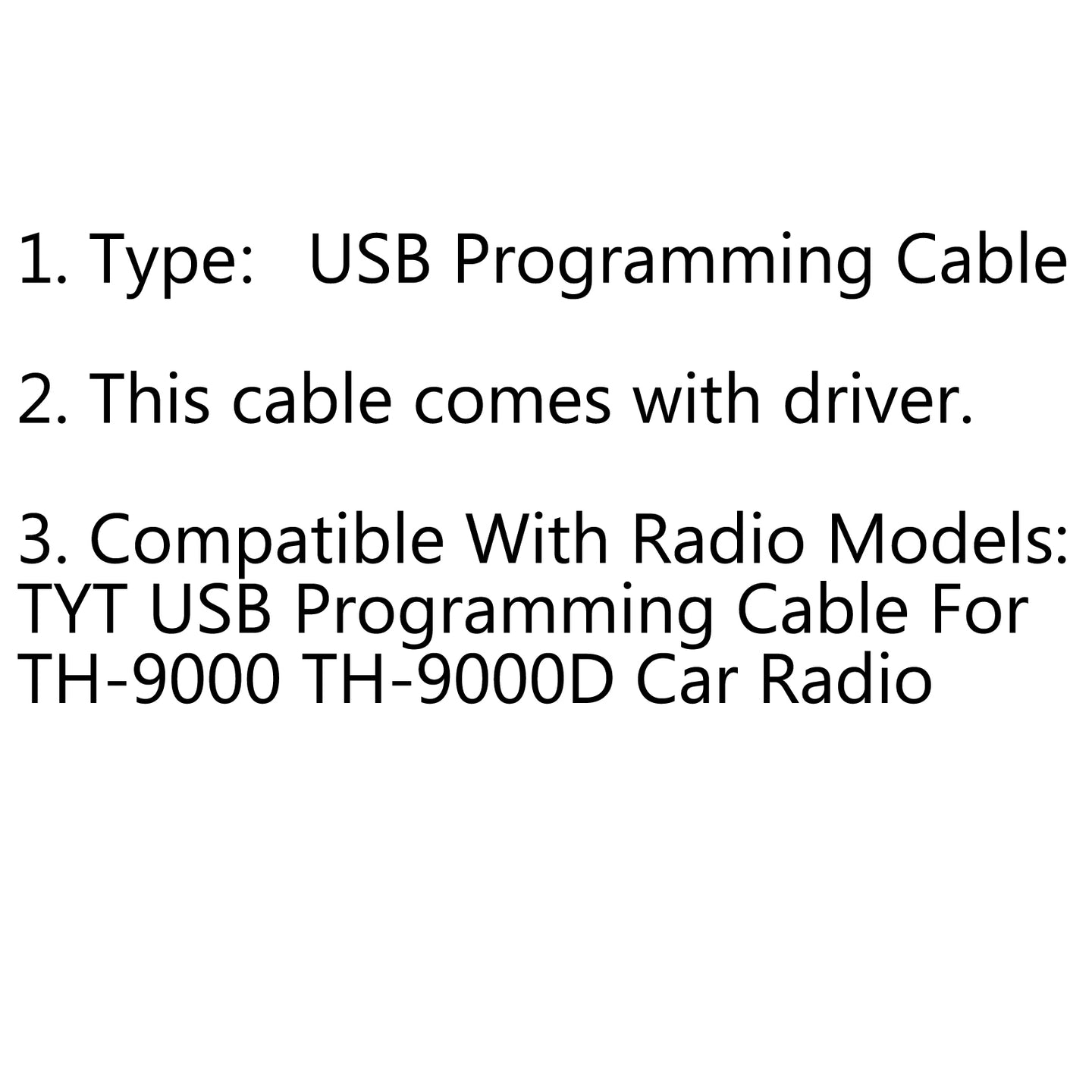 1 Set USB Programming Cable For TYT TH-9000D Car Ham Radio Transceiver With CD