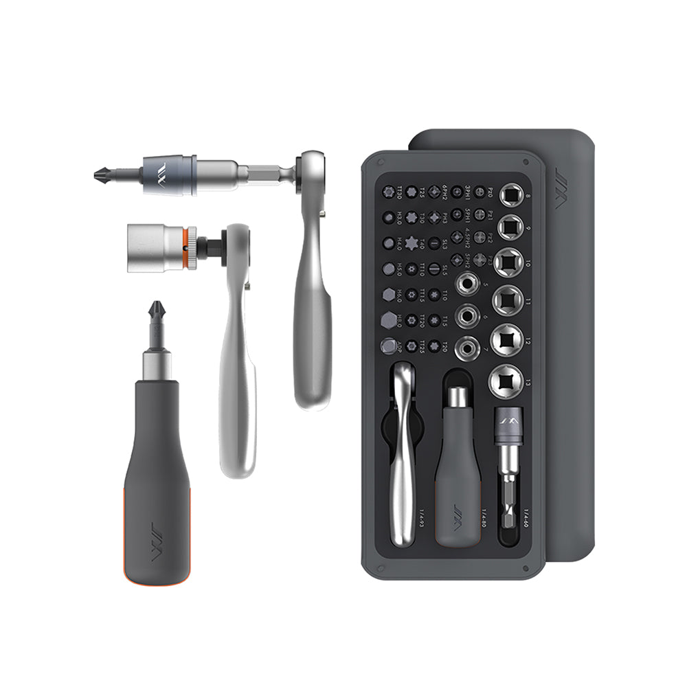 Polycarbonate and Alloy Steel 41-Pieces Mini Ratchet and Screwdriver Set Compact and Portable