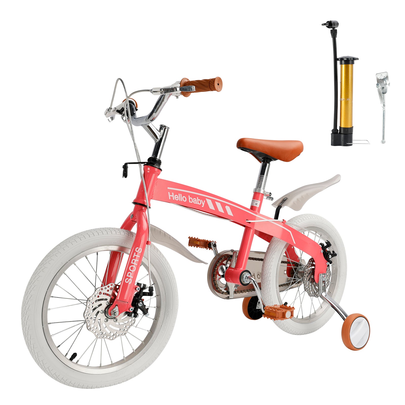 16 inches double disc brakes kid's bike children bicycle with LED headlight (Copy)