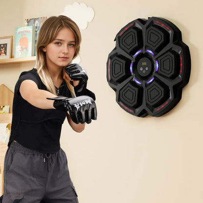 Bluetooth Smart Music Boxing Machine – Wall-Mounted Reflex & Fitness Trainer for Home, Office & Gym