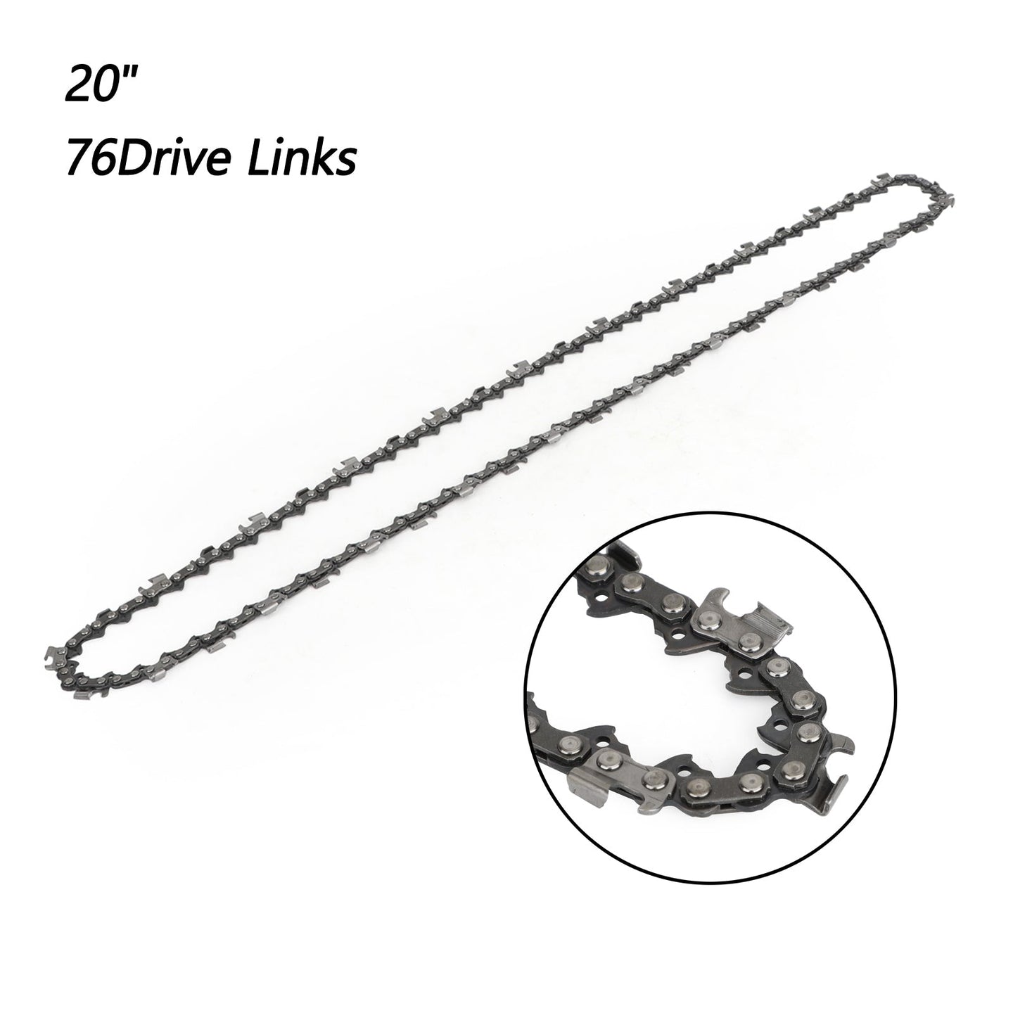 20-Inch Chainsaw Chain .325 Pitch .058 Gauge 76DL for Husqvarna & Chinese 5200 5800 Saws