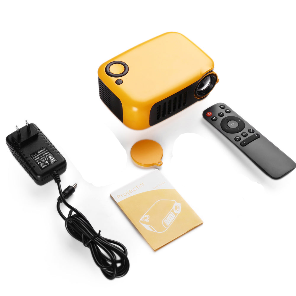 A2000 Mini Projector, 800 Lumens Portable 1080P Supported LCD Video Projector with Speaker, HDMI & USB for Movies
