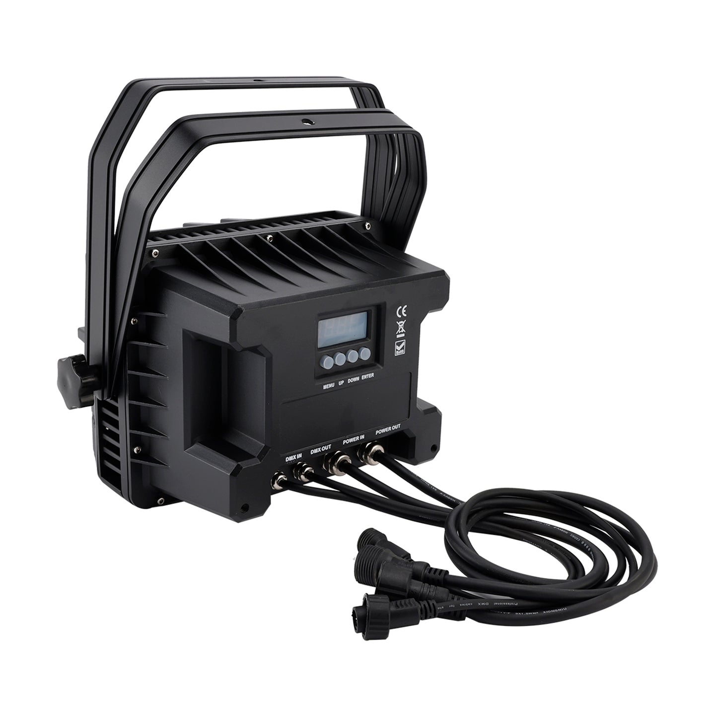 24x RGBWA+UV 6-in-1 LED PAR Can Light, 200W IP65 Waterproof Outdoor Stage Wash, DMX Controlled