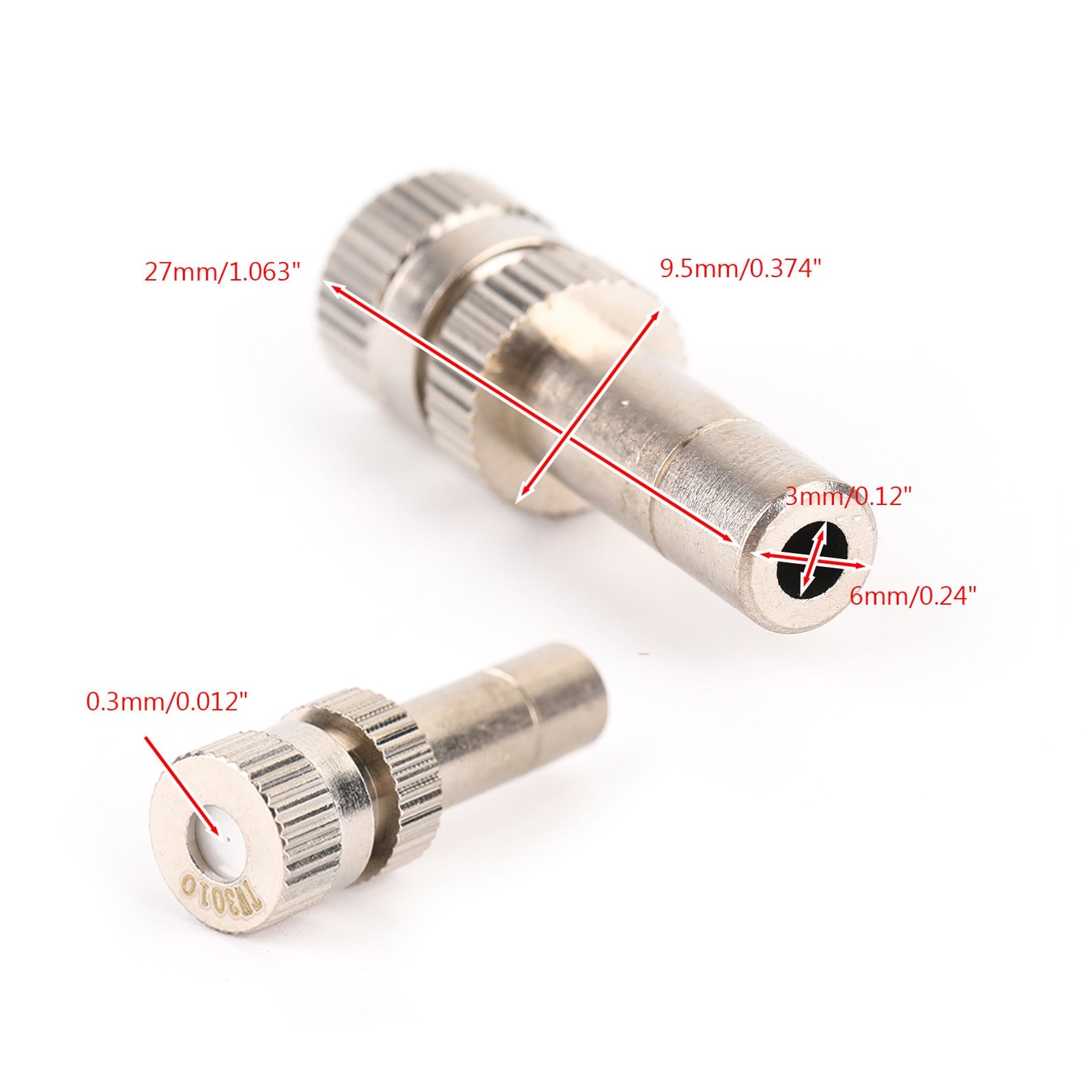 50pcs Misting Nozzles Water Mister Sprinkle For Cooling System 0.012" Quick plug, 20PCS