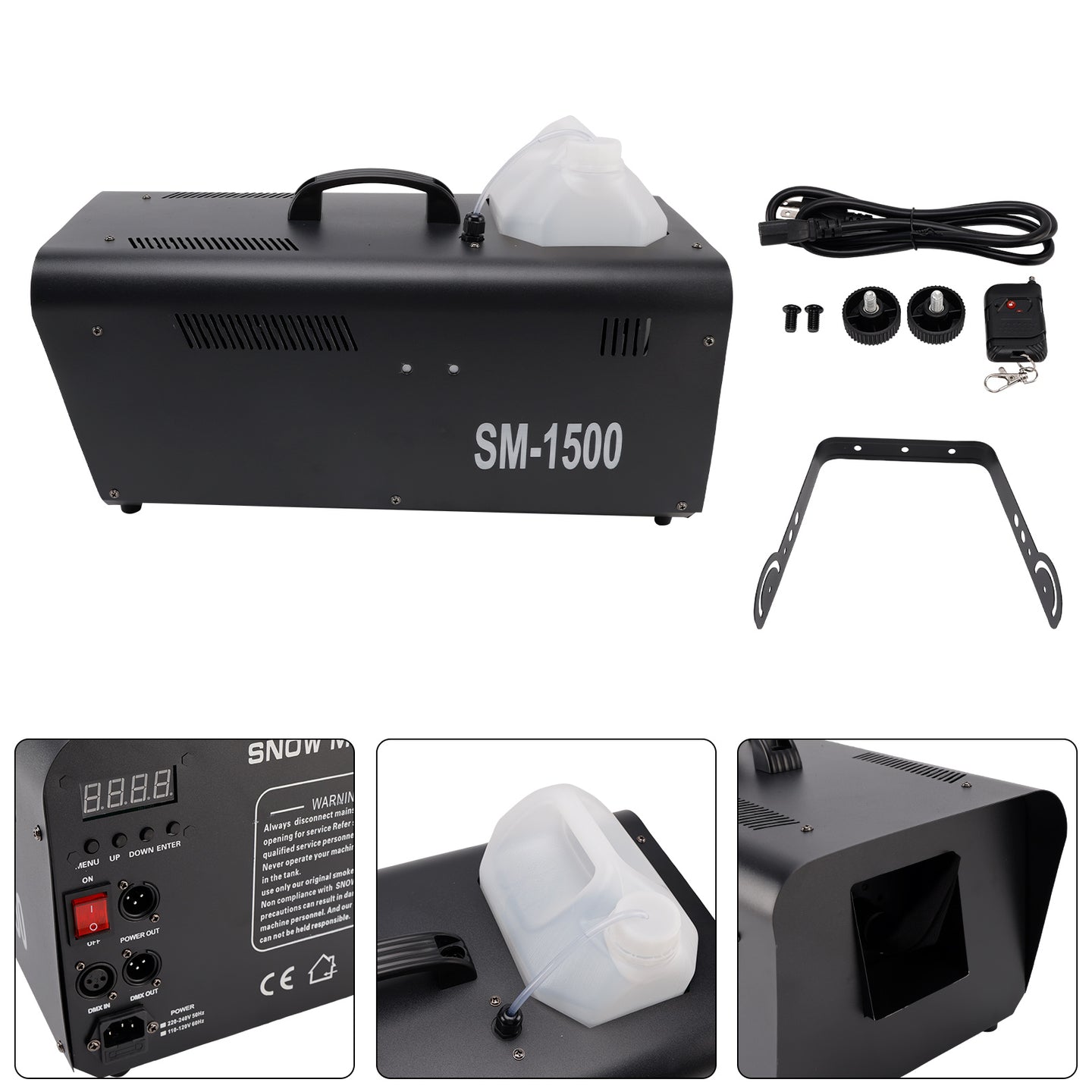 Parties & Stage Effects Weddings 1500W Snow Machine with Wired Remote – Snowflake Maker for Christmas