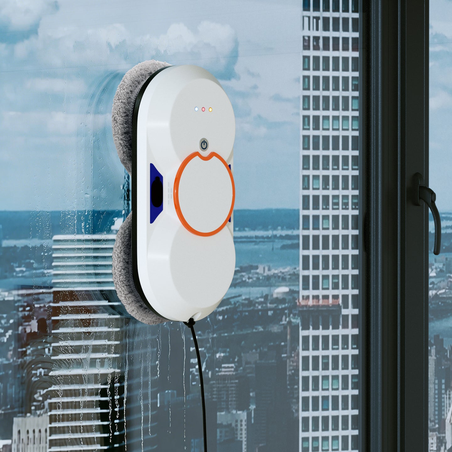 Smart Window Cleaning Robot with 5600Pa Suction Power, Dual Automatic Water Spray for High Windows, Glass Doors & Tiles (Indoor & Outdoor Use)