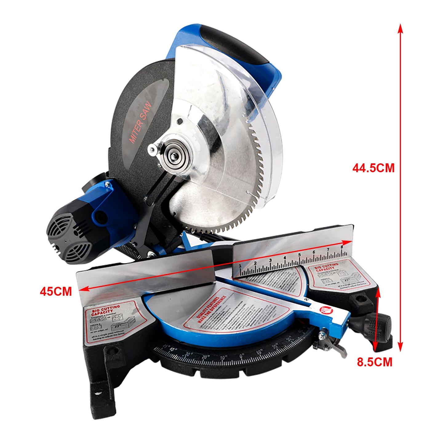 High precision10-Inch Single-Bevel Sliding Compound 0-45 Bevel Miter Saw