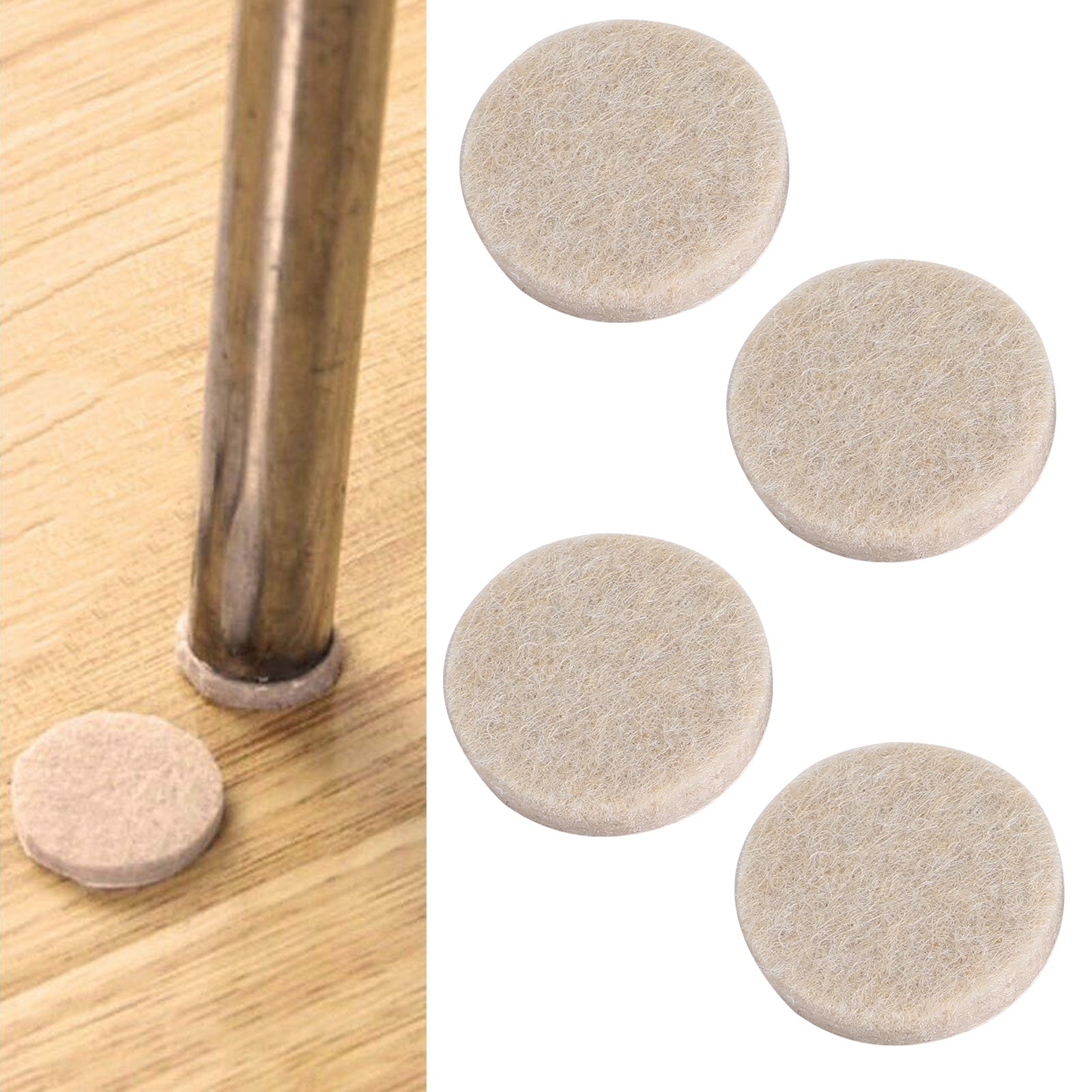 32PCS Furniture Felt Pads Round Floor Protector Chair/Table Leg Sticky Back