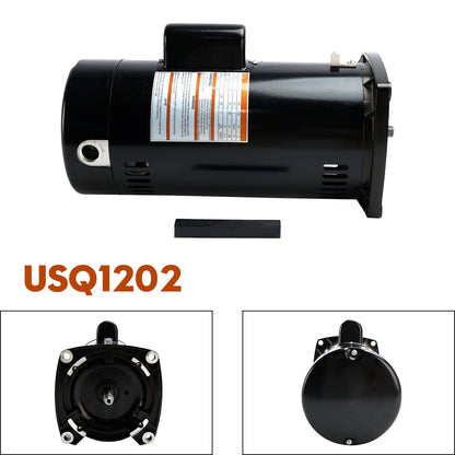 USQ1202 Pool Pump Motor 2HP 230V Square Flange Replacement Swimming Pool Motor
