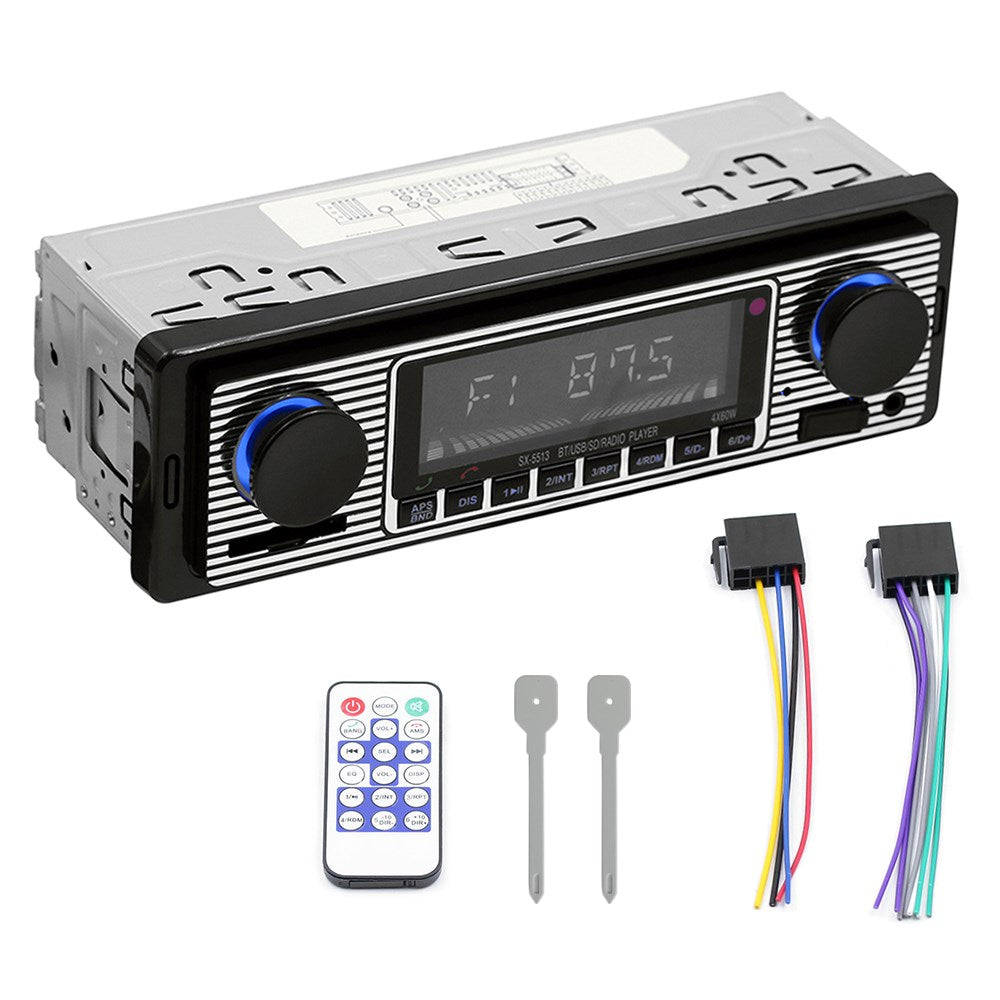 Vintage Classic Bluetooth Car Stereo FM Radio MP3 Player Receiver USB/SD/AUX