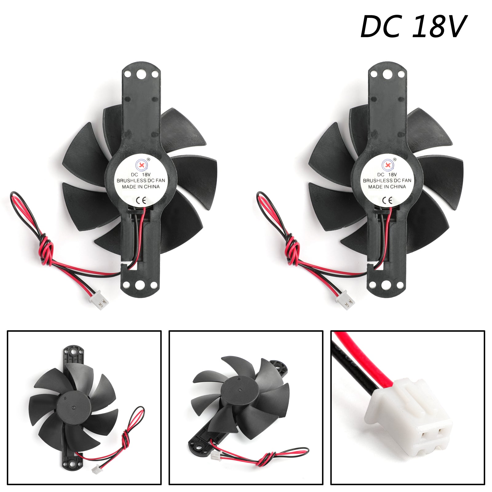 2PCS DC 18V Cooling Fan 9025S 90×25mm For Induction Cooker Brushless Plastic