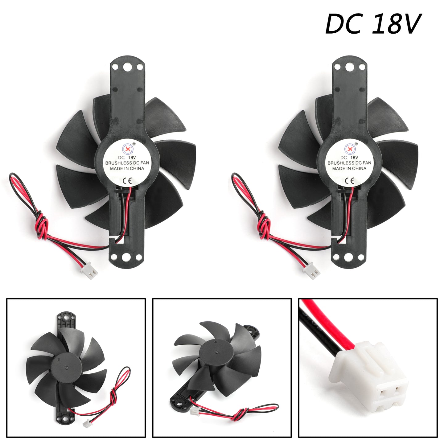 2PCS DC 18V Cooling Fan 9025S 90×25mm For Induction Cooker Brushless Plastic