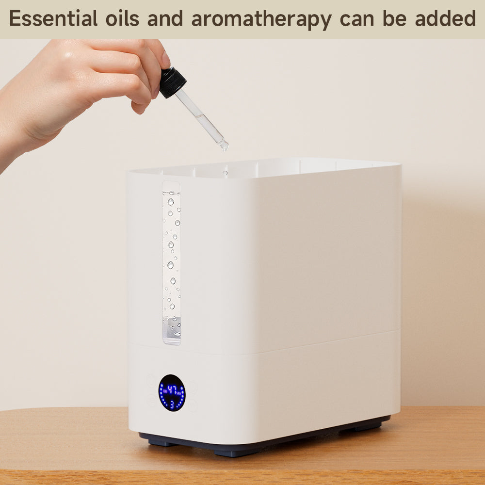 Top-Fill Smart Humidifier - 9.8L Large Capacity, Ultra-Quiet 34dB & Auto Shut-Off