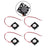 4x Brushless DC Cooling Blower Fan 5V 0.12A 2507S 25x25x7mm Sleeve 2 Pin Wire