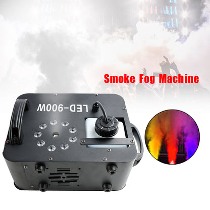 900W RGB LED Light Smoke Fog Machine Stage Fogger DJ Spray Smoke Effect