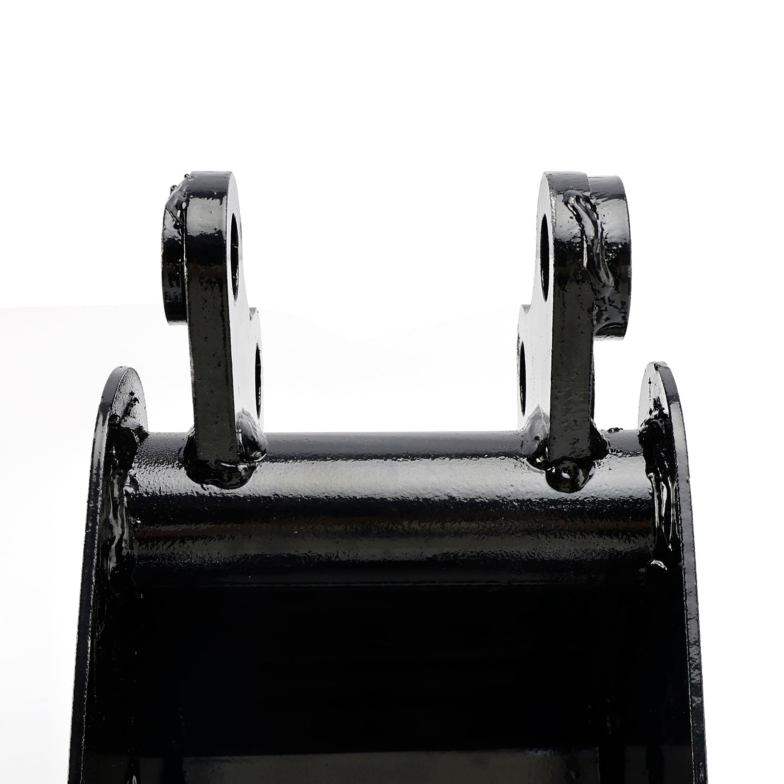 8" (200mm) Mini Excavator Trenching Bucket, 2-Tooth, Fits 25mm Pins, 90mm Pin Centers, 90mm Span