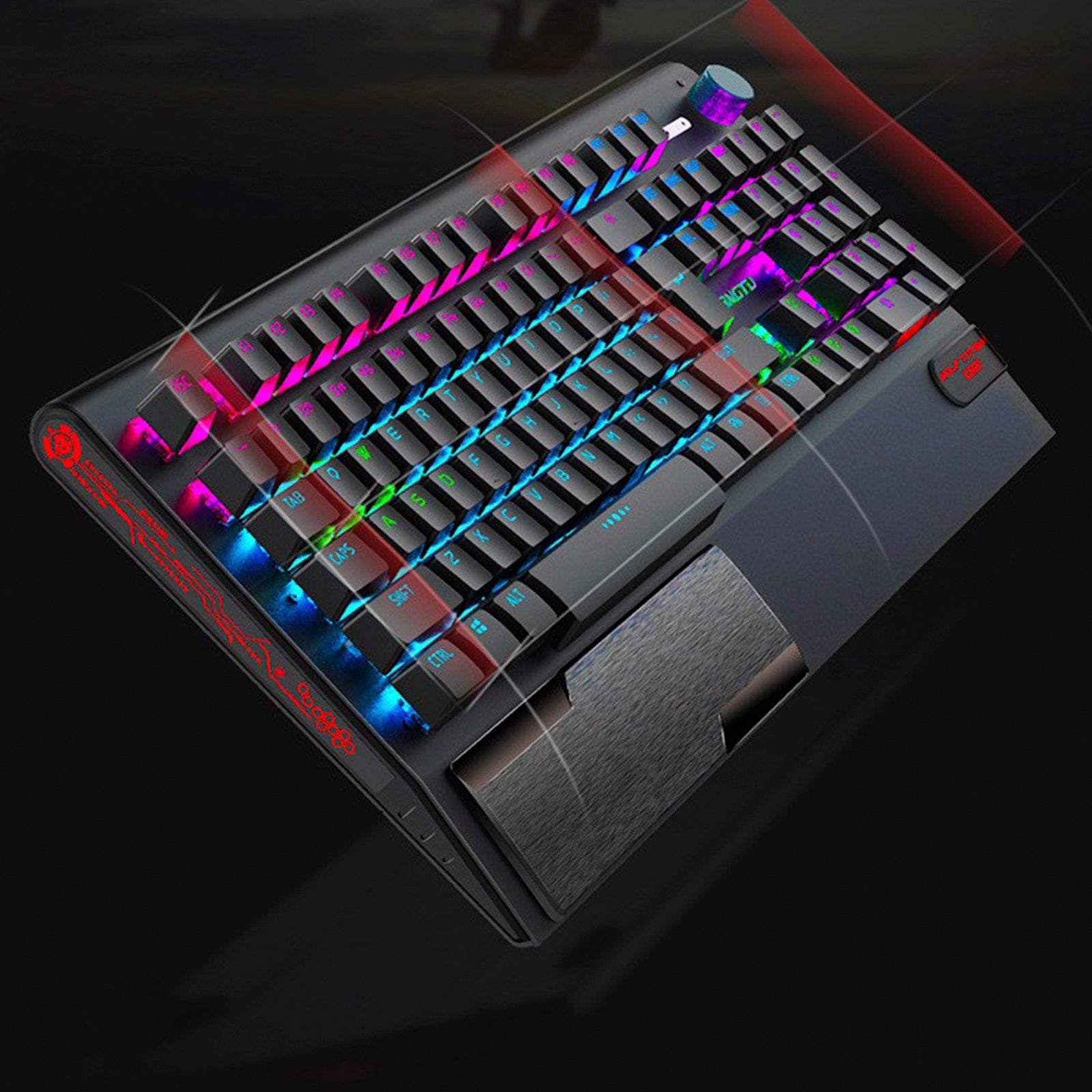 K1000 Mechanical Keyboard Wired 104-key Red Switches Customized Mute Keyboard