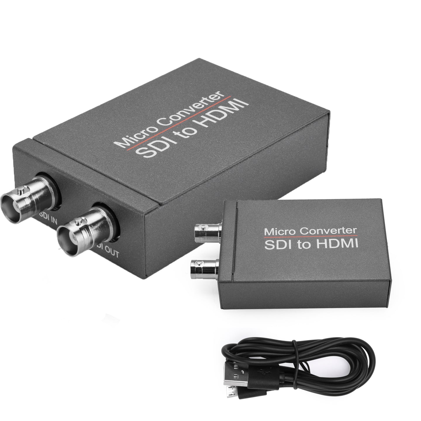 2PCS 1 SDI In to 2 HDMI + SDI Out Mini HD Video Micro Converter Audio Switcher