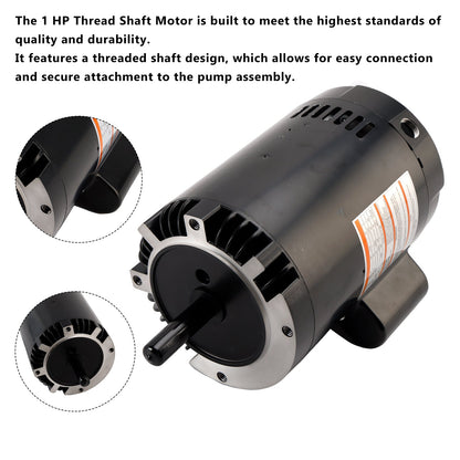 B128 1HP Full Rated Pool Pump Motor – 115V/230V Swimming Pool Motor Replacement
