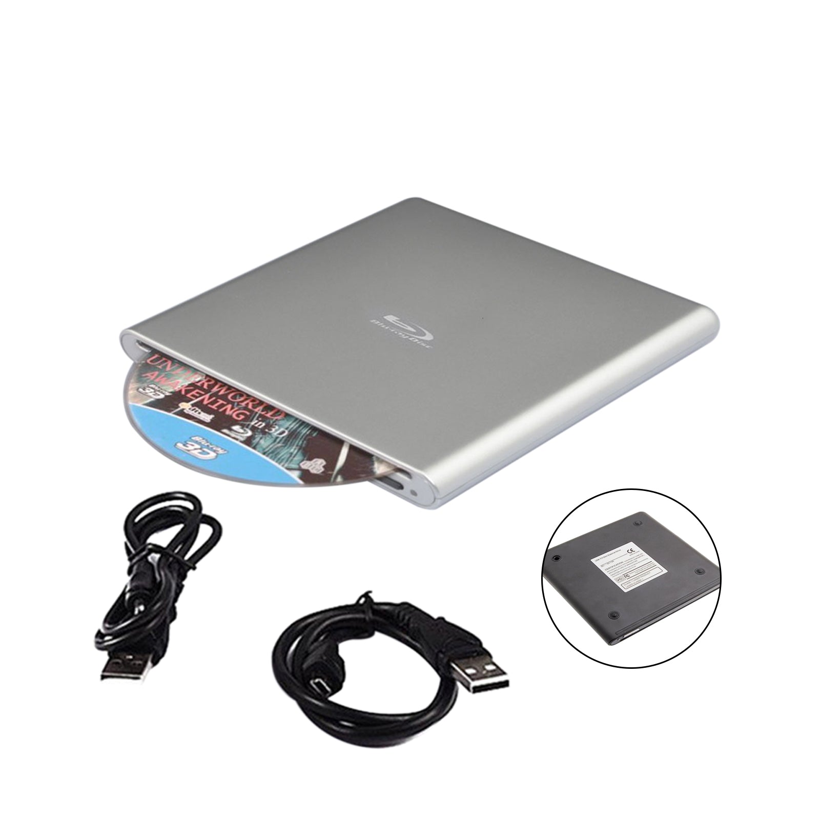 BD Burner  External USB 3.0 Slot In DVD RW CD Writer Portable Drive