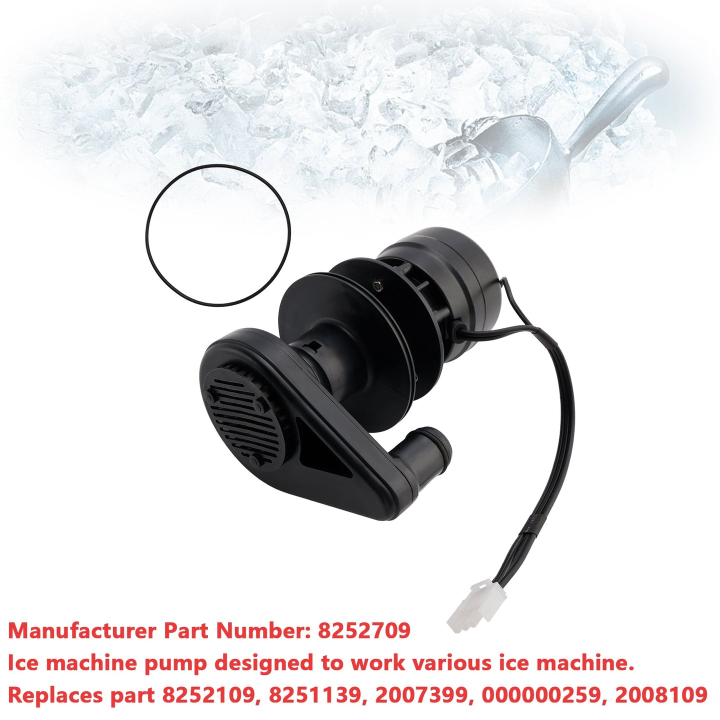 8252709 Ice Machine Water Pump 230V, Replacement for Manitowoc Part# 8251139, 2007399